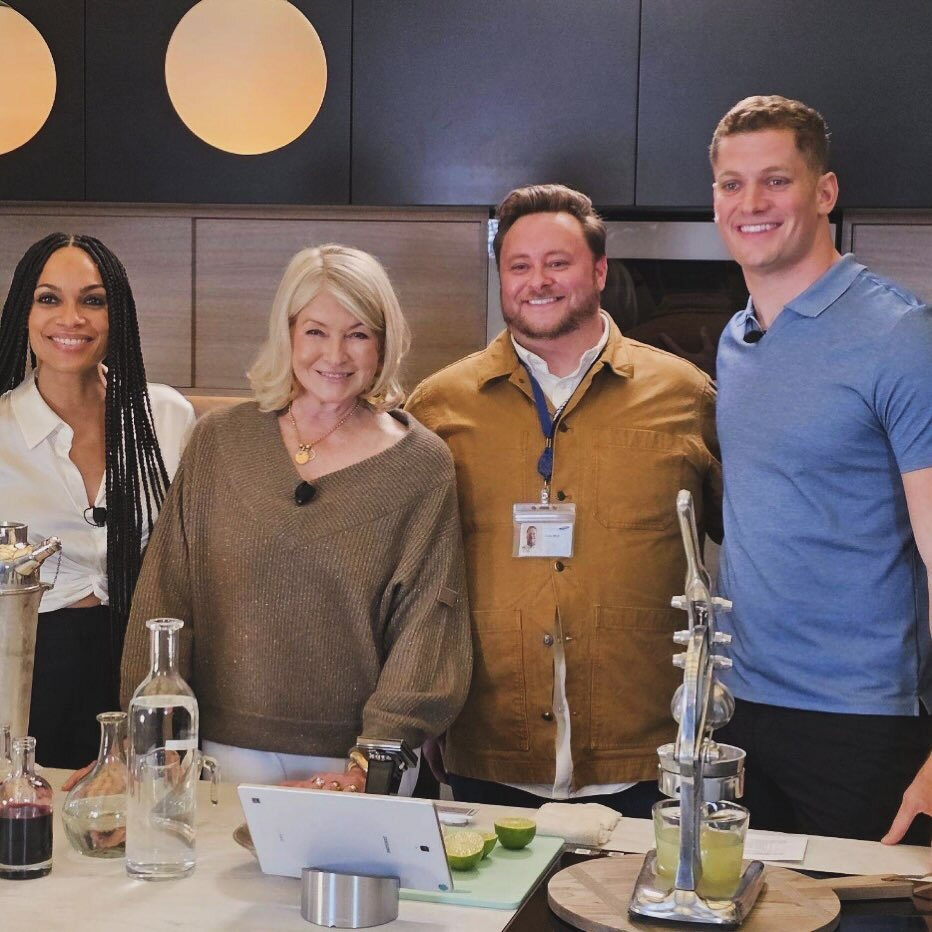 Cole Moir backstage with Rosario Dawson, Martha Stewart, and Carl Nassib